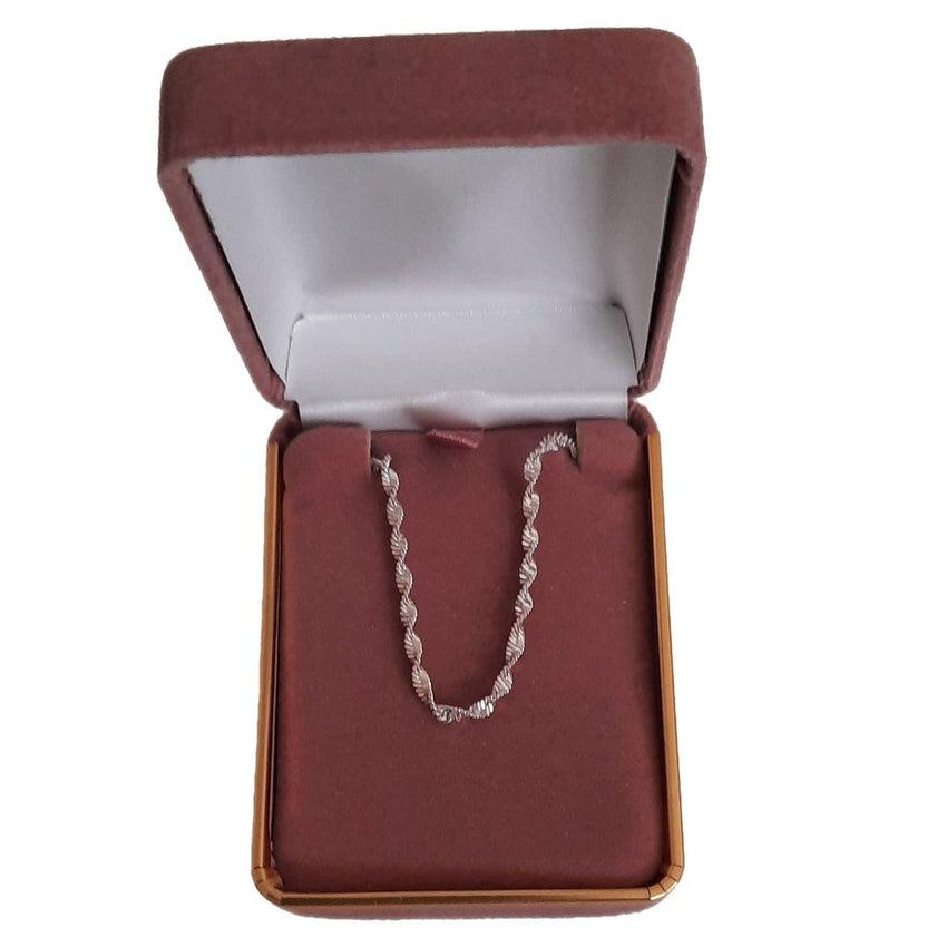 24 Inch Diamond Cut Singapore Ladies Chain