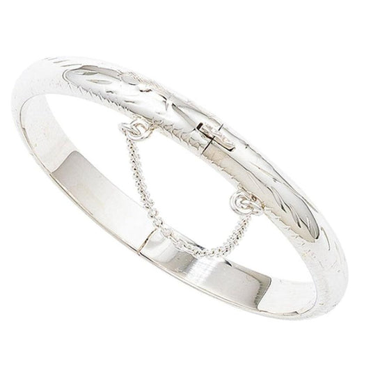 45mm Sterling Silver Hinged Baby Bangle