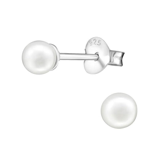 5mm Sterling Silver Freshwater Pearl Stud Earrings