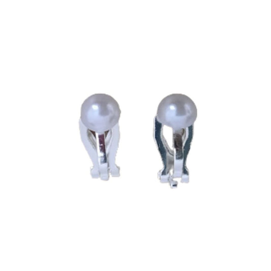 6mm Pearl Communion Clip On Earrings