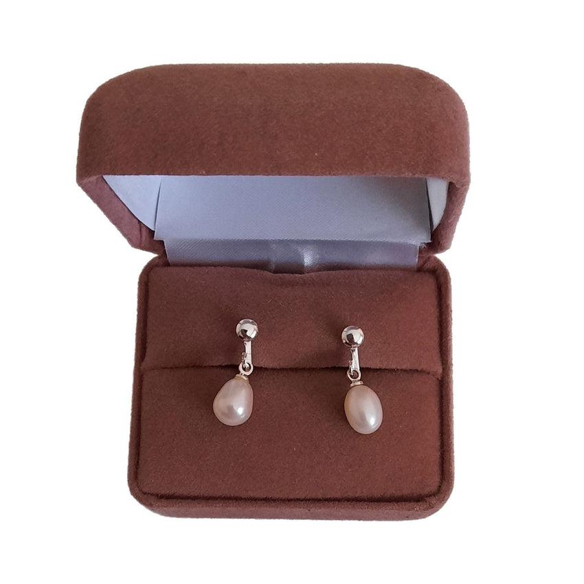 8mm Pearl Drop Clip On Earrings