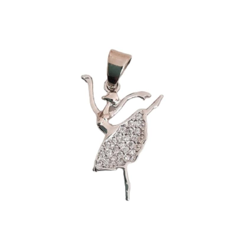 Ballerina Pendant With A CZ Skirt