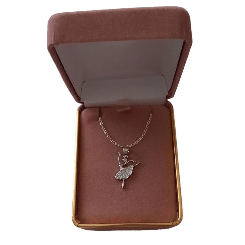Ballerina Pendant With A CZ Skirt