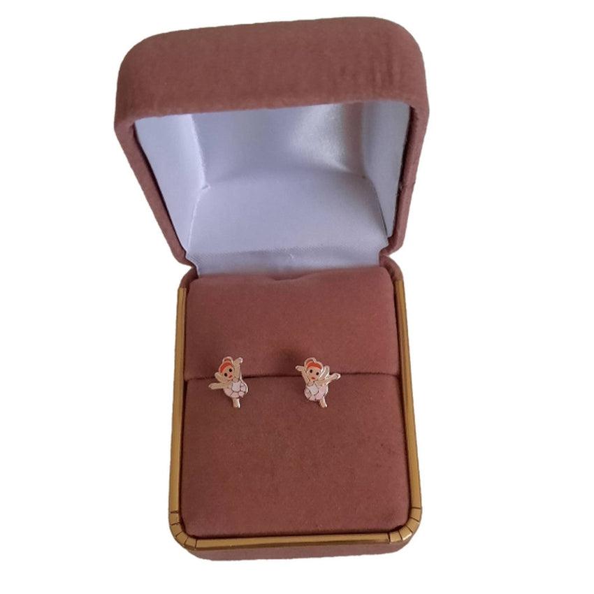 Ballerina Sterling Silver Childrens Earrings