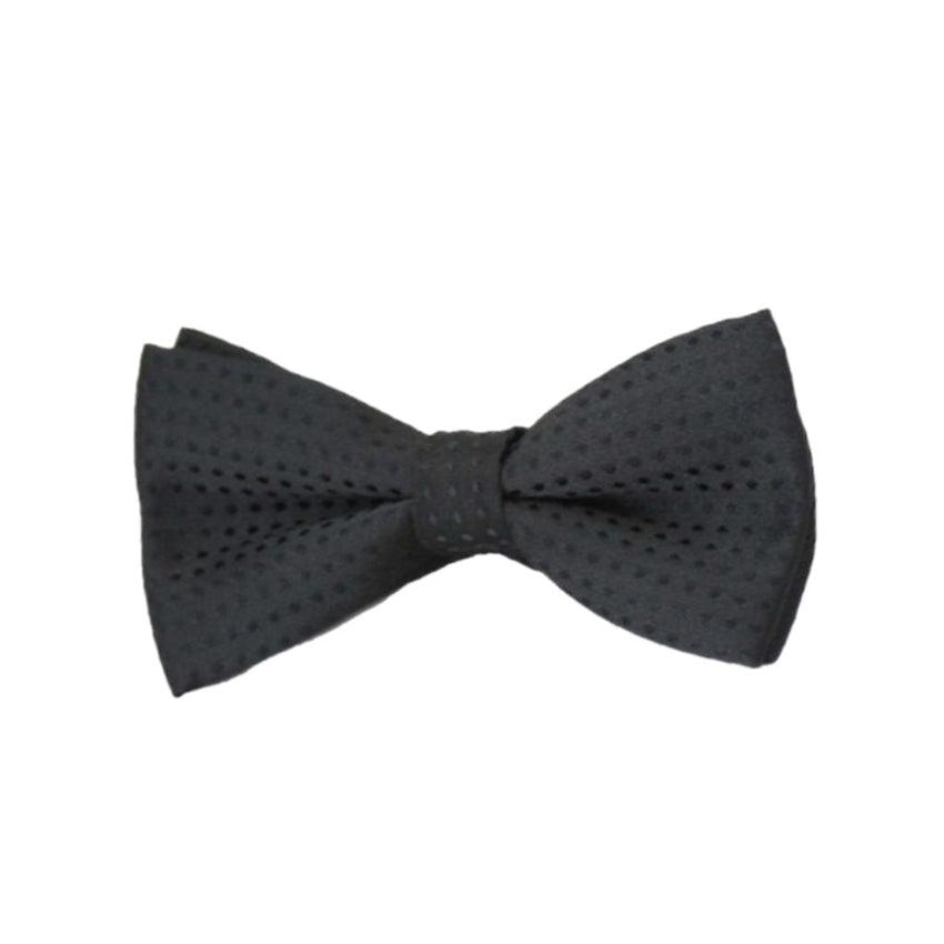 Black With Black Spots Boys Dickie Bow