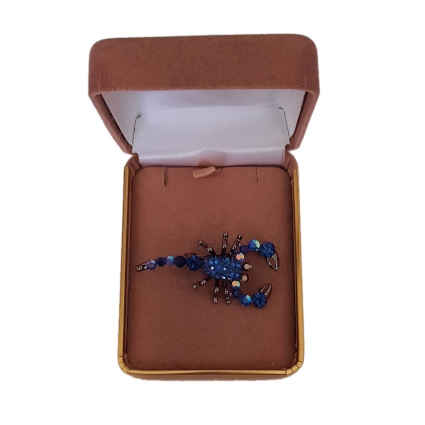 Blue Scorpion Crystal Brooch(2)