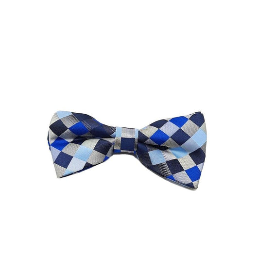 Blue Squares Harlequin Design Bow Tie