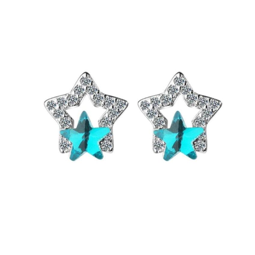 Blue cubic zirconia earrings online