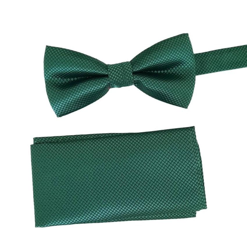 Boys Green Criss Cross Dickie Bow Set