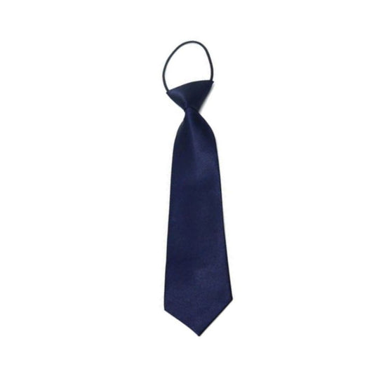 Boys Navy Blue Elasticated Tie