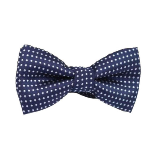 Boys Navy Blue With White Spots Dickie Bow