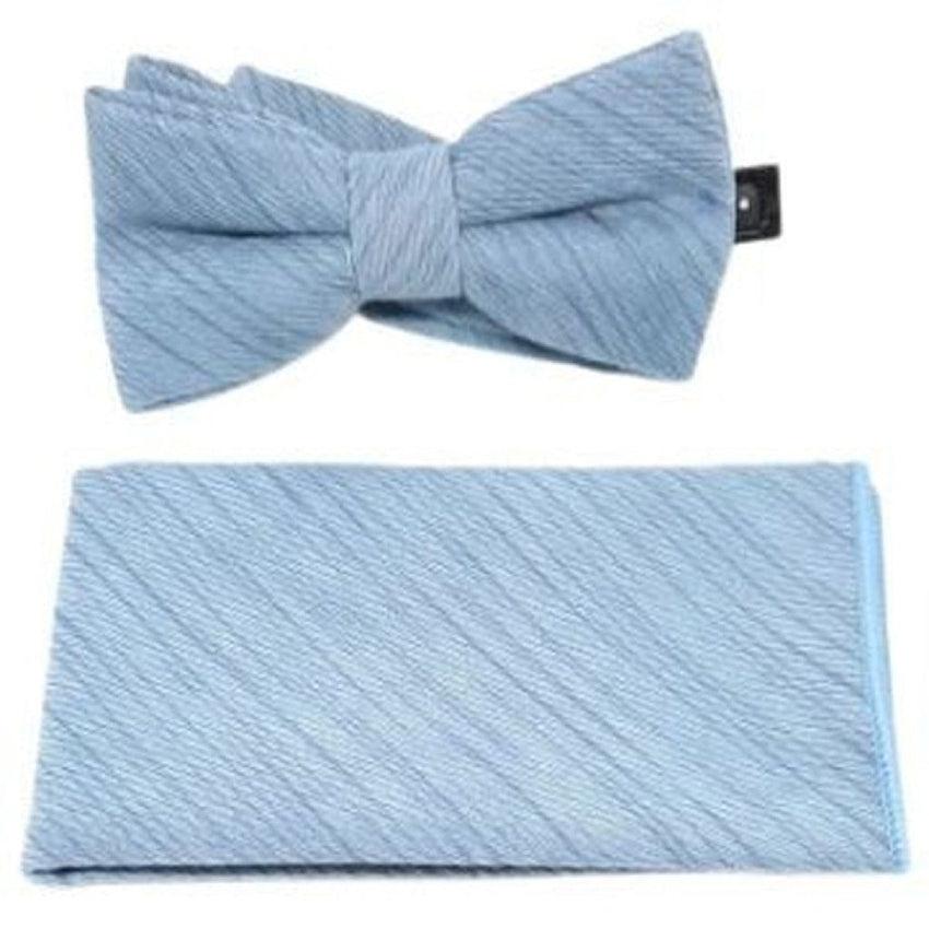 Boys Soft Blue Dickie Bow Tie Set