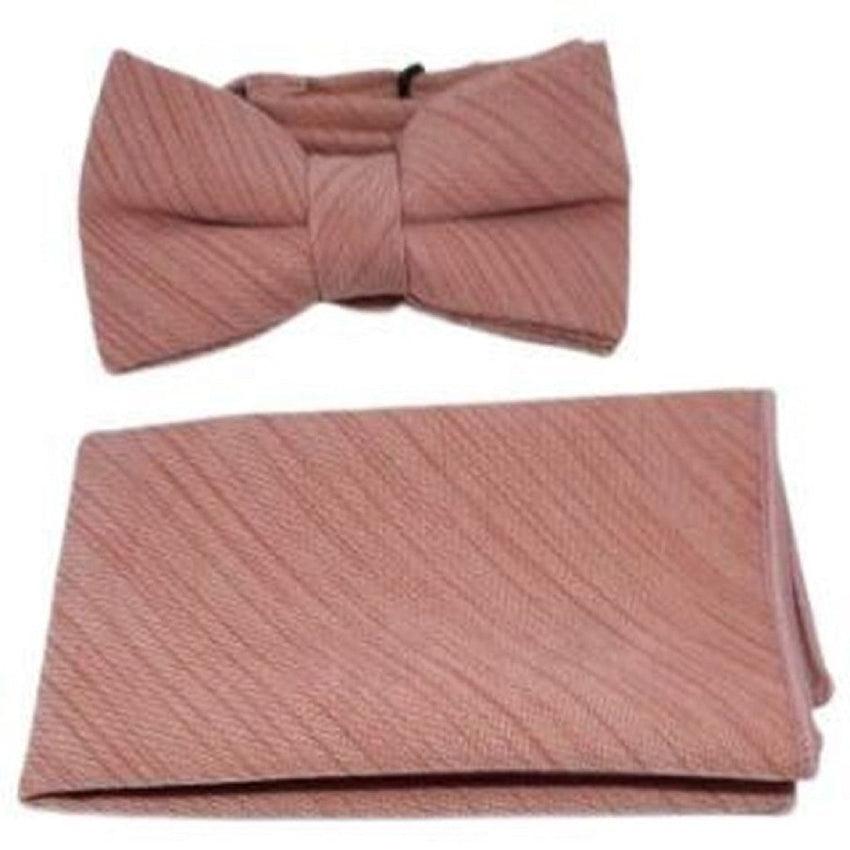 Boys Soft Coral Dickie Bow Tie Set