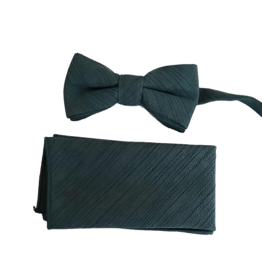 Boys Soft Emerald Green Dickie Bow Tie Set