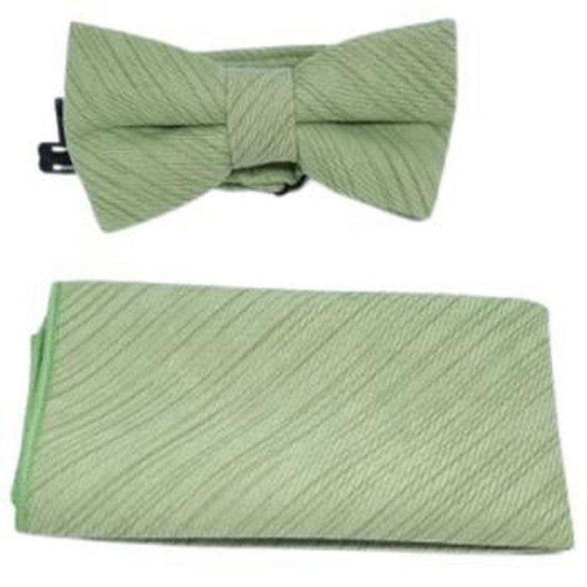 Boys Soft Green Dickie Bow Tie Set