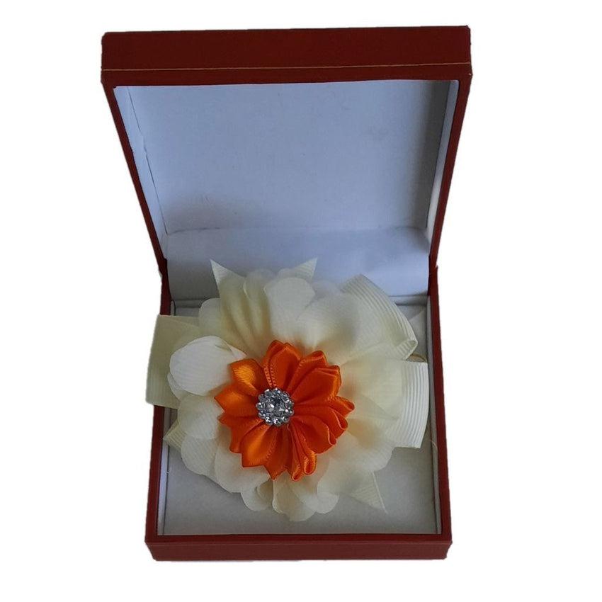 Bright Orange Flower Wrist Corsage