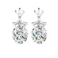 CZ Star And Crown Tiny Stud Earrings