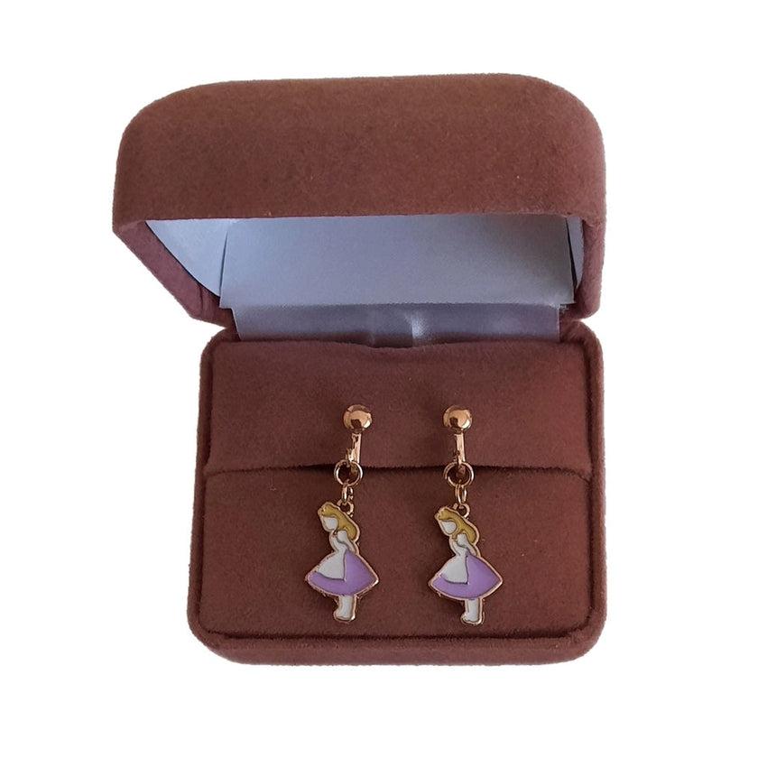 Cartoon Lady Clip On Earrings