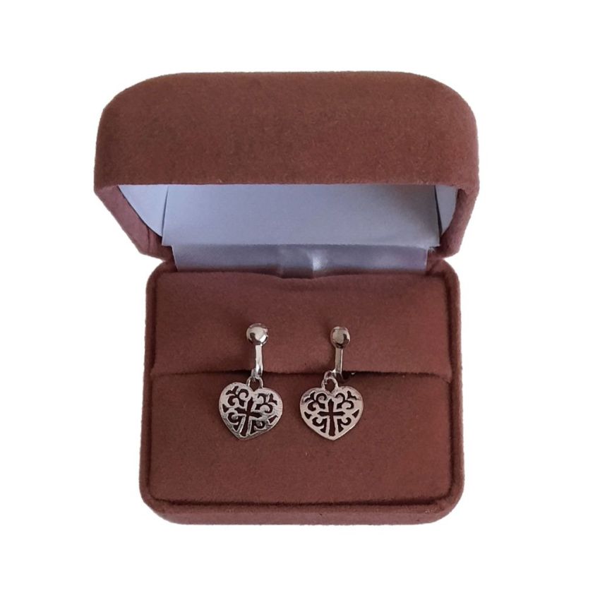 Celtic Cross Heart Clip On Earrings(2)
