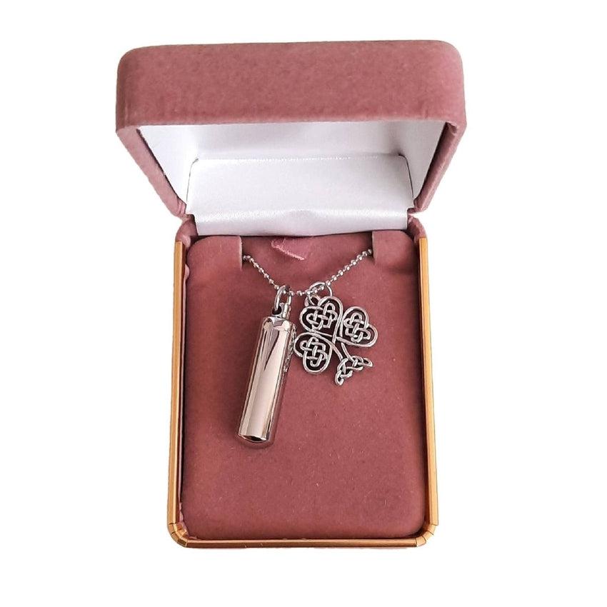Celtic Shamrock Cremation Ashes Locket