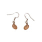 Champagne Coloured Small Drop Silver Hook Earrings