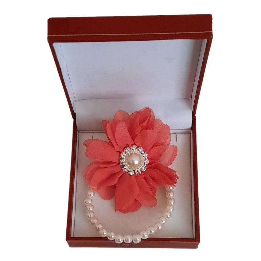 Chiffon Watermelon Flower Wrist Corsage