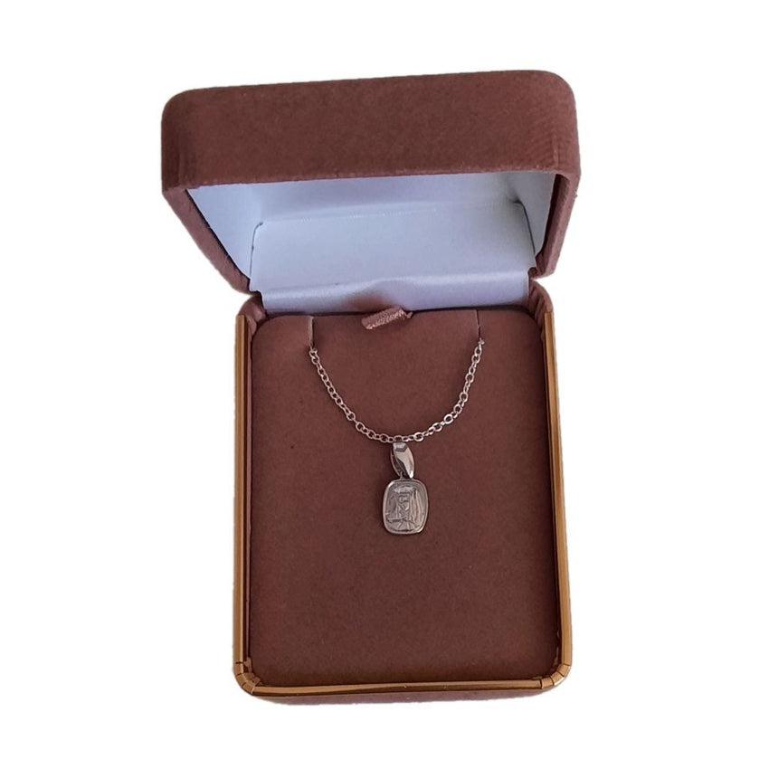 Child Size Sterling Silver Saint Mary Holy Medal Pendant