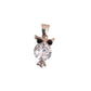 Childrens Crystal Sterling Silver Owl Pendant