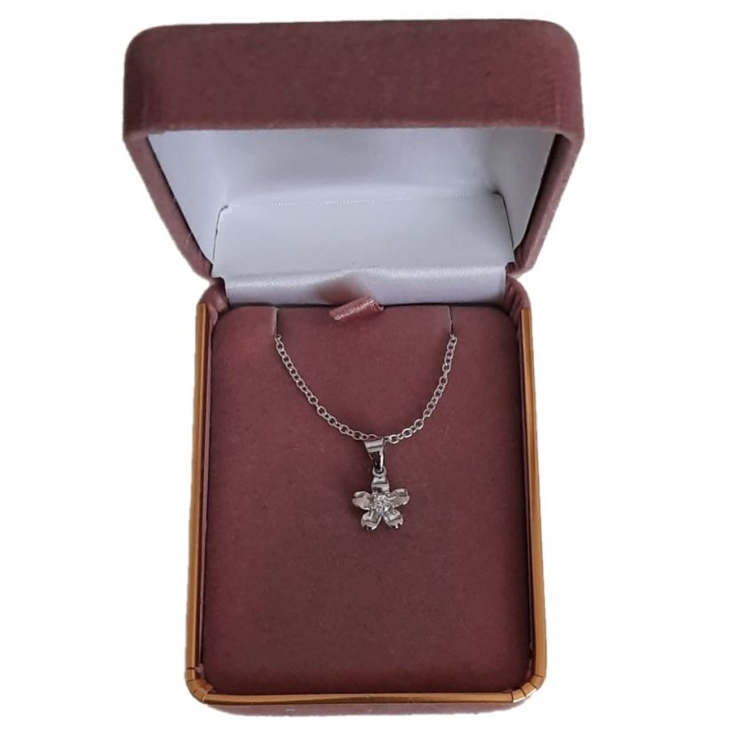 Childrens Small Sterling Silver Flower Pendant(2)