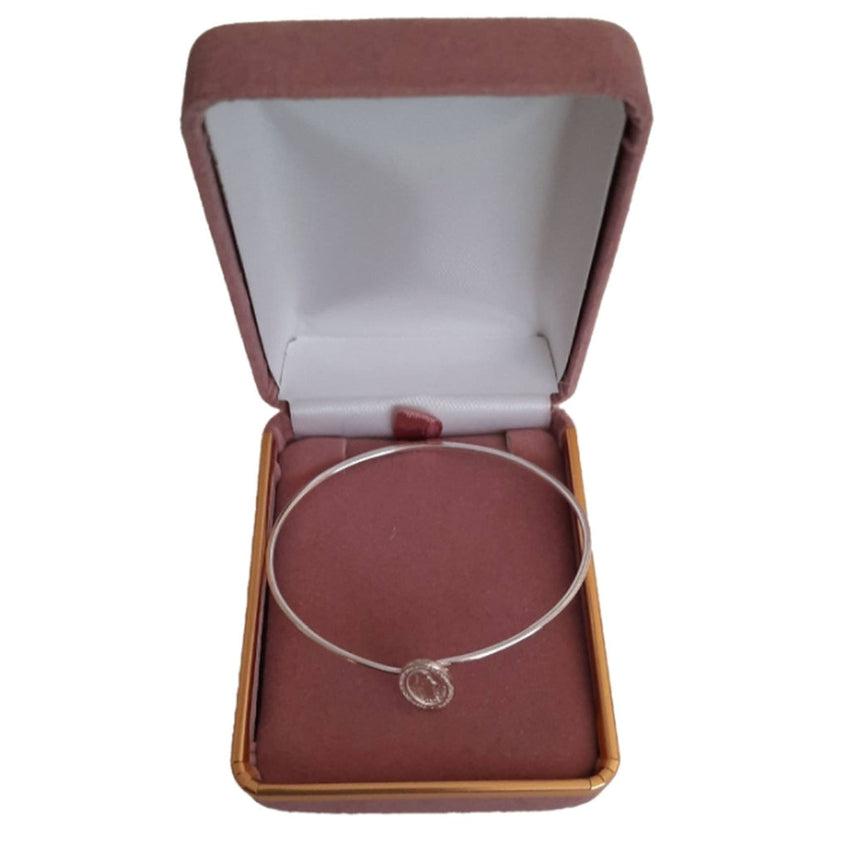 Childrens Miraculous Medal Sterling Silver Communion Bangle