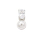 Childrens Pearl With Square CZ Stone Necklace