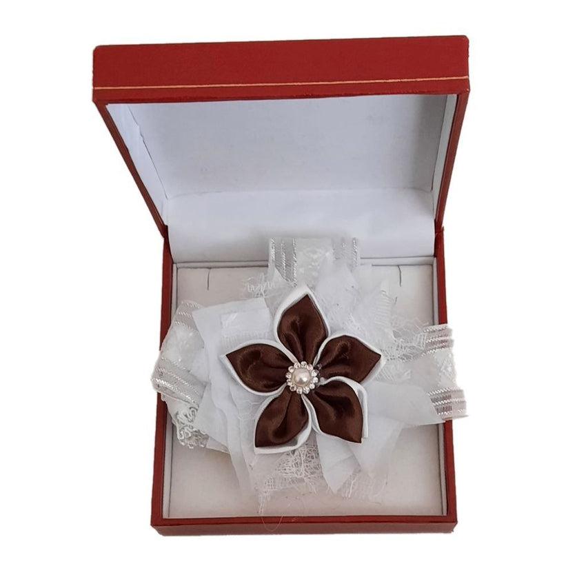 Chocolate Brown Flower Wrist Corsage