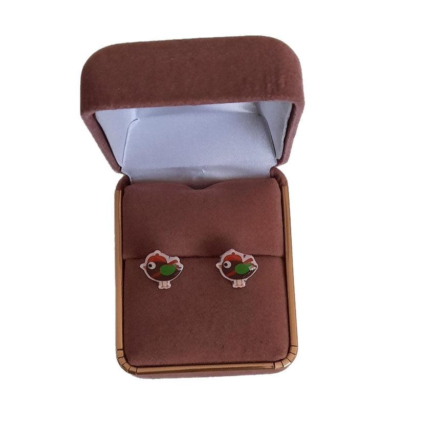 Christmas Robin Acrylic Earrings