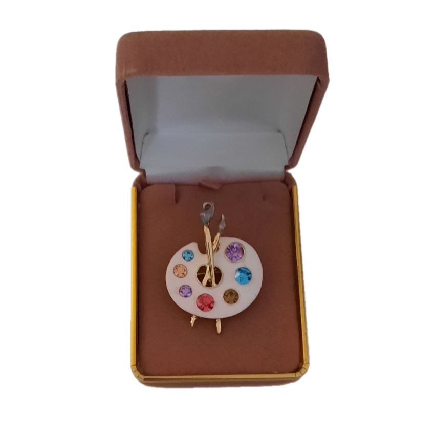 Colourful Artist Palette Brooch(2)