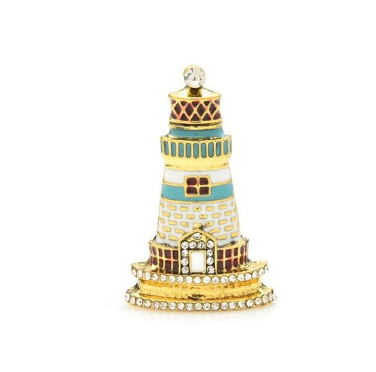 Colourful Lighthouse Brooch