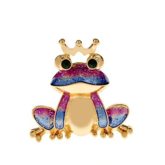 Crown Prince Frog Brooch