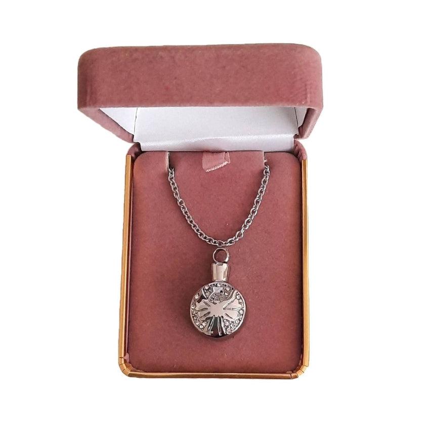 Crystal Angel Cremation Ashes Locket