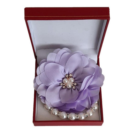 Crystal Bracelet Lilac Flower Wrist Corsage