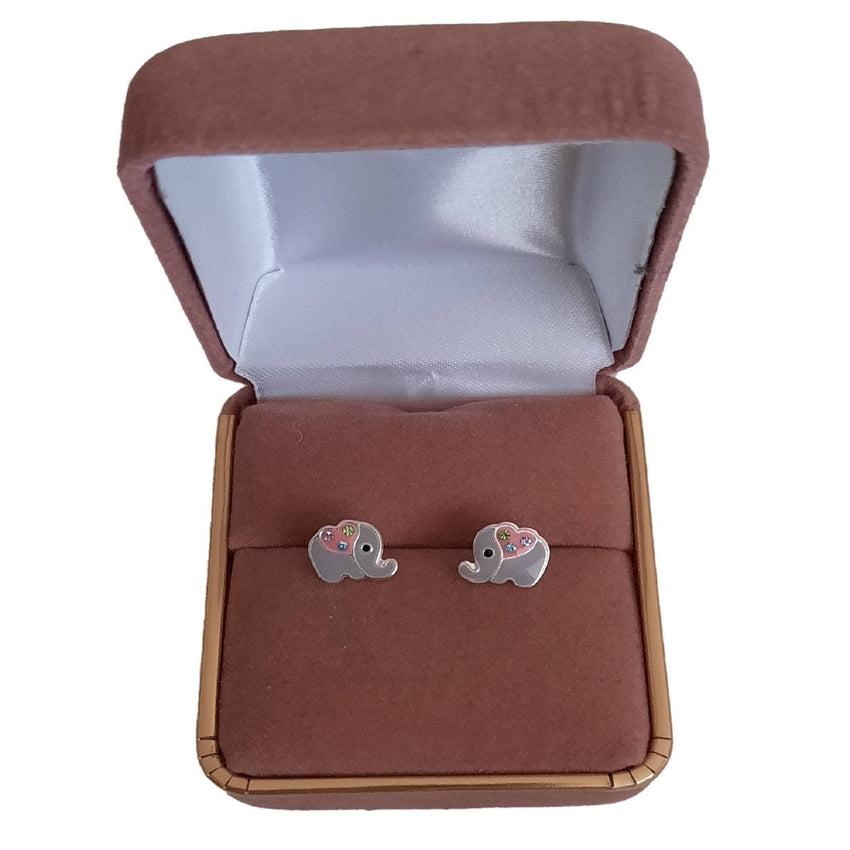 Crystal Elephant Sterling Silver Earring