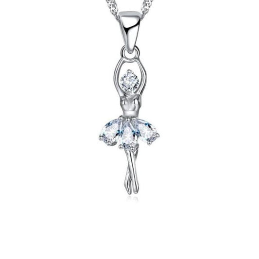 Cubic Zirconia Ballerina Necklace