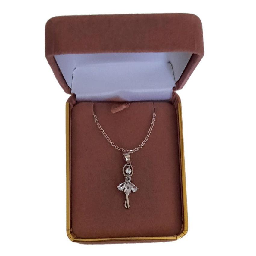 Cubic Zirconia Ballerina Necklace