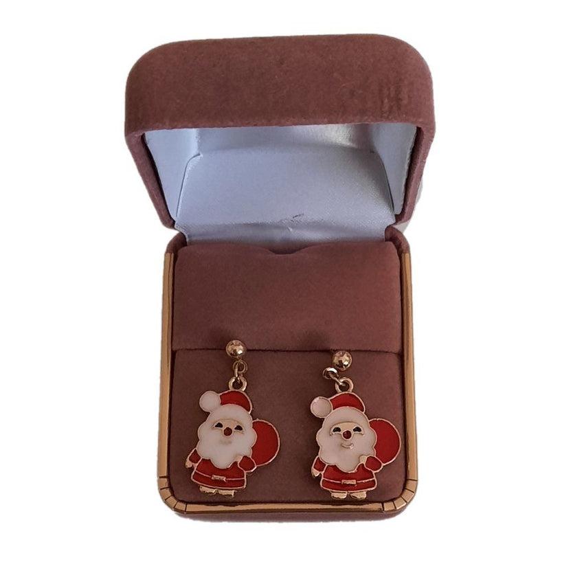 Dangly Santa Christmas Earrings