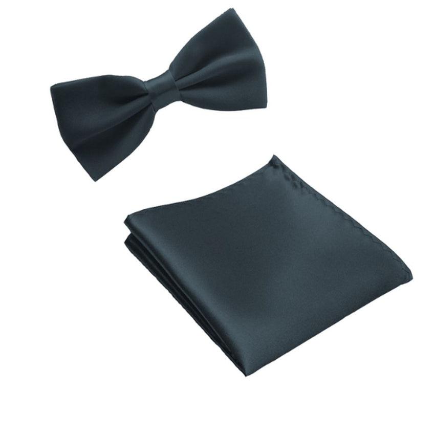 Dark Grey Dickie Bow Set