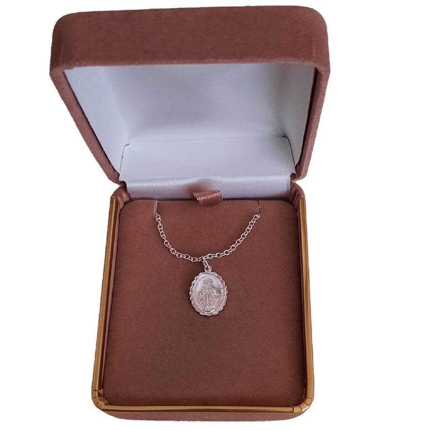 Decorative Edge Sterling Silver Miraculous Medal Pendant
