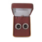 Diamante Black Button Clip On Earrings(2)