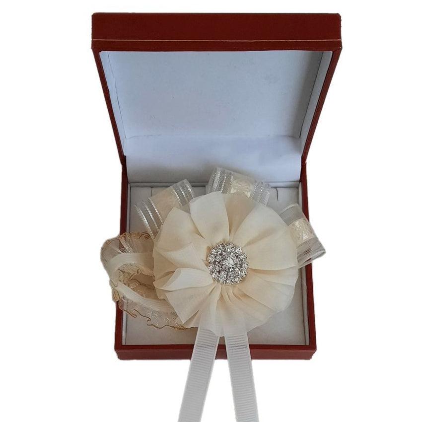 Diamante Middle Cream Flower Wrist Corsage