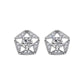 Diamond Shape Cubic Zirconia Silver Earrings