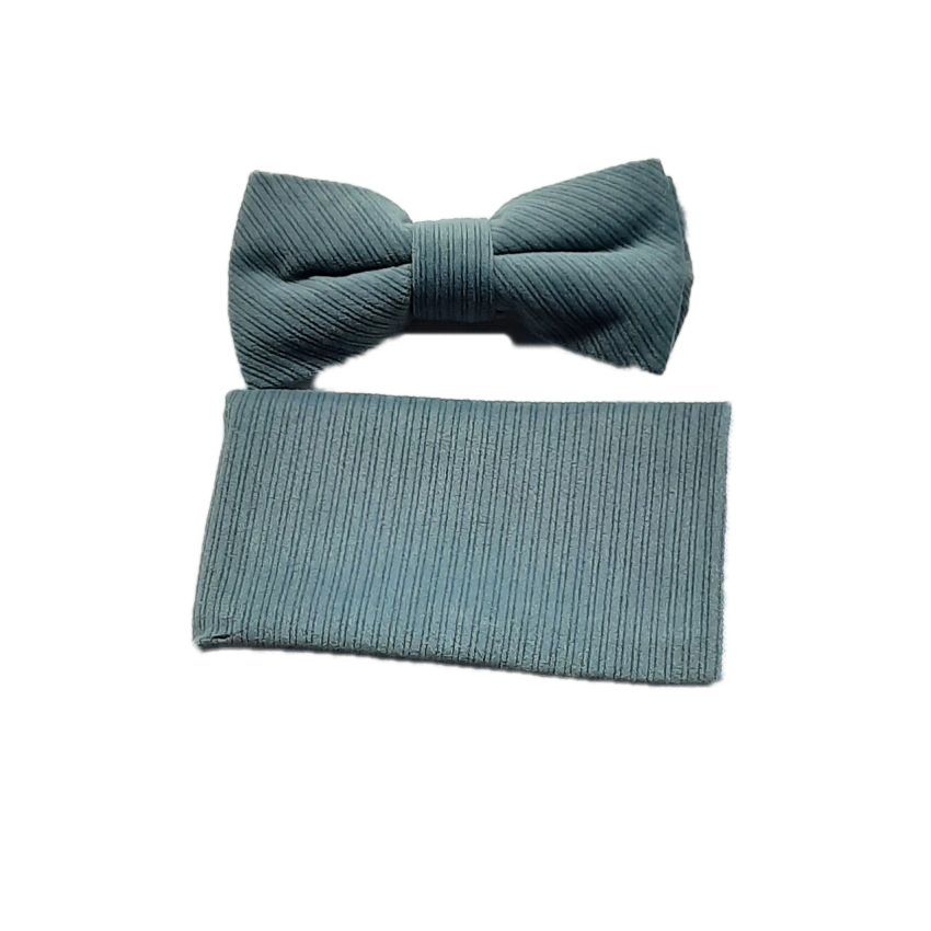 Dusky Teal Green Dickie Bow Set