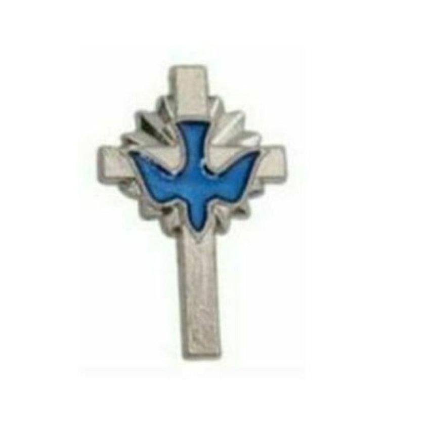 Blue Enamel Confirmation Dove Lapel Pin