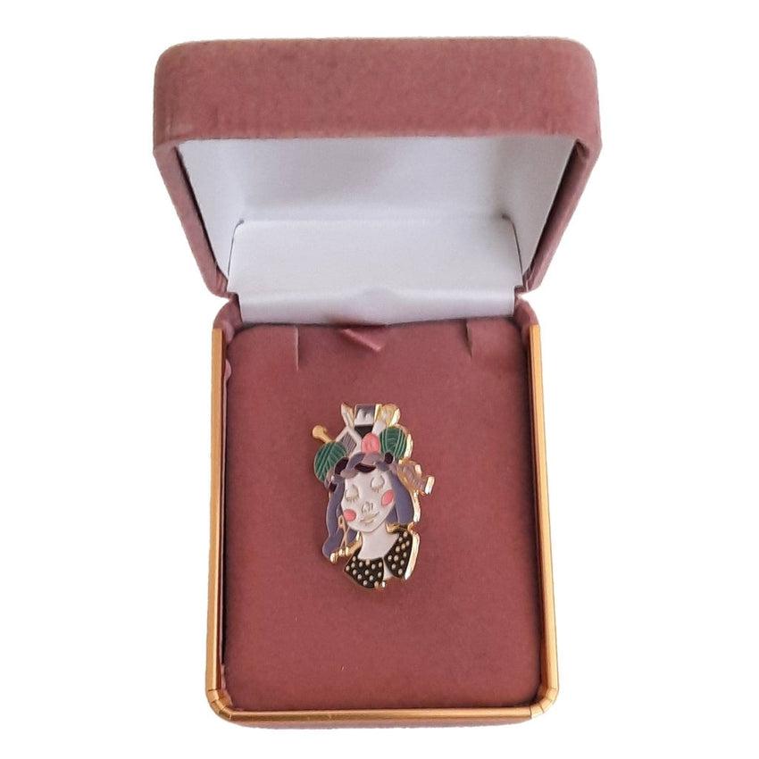 Enamel Crafter Metal Brooch Pin